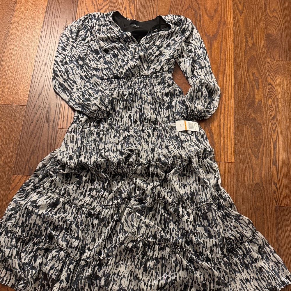 MSK Black and White Maxi Dress
